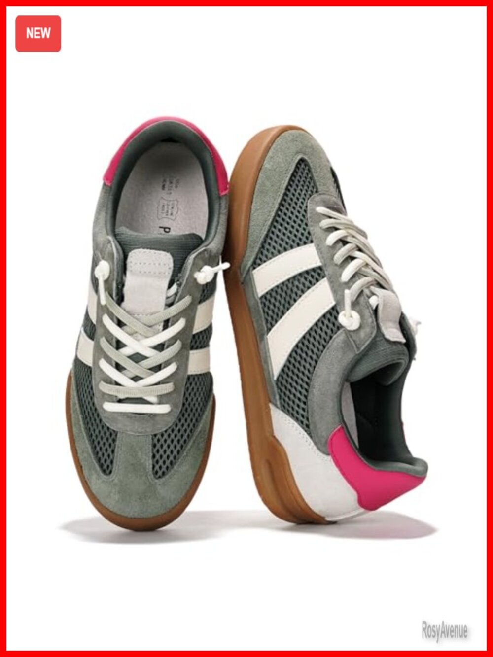 Genuine Leather Slip On Sneakers Memory Foam Insole Women's